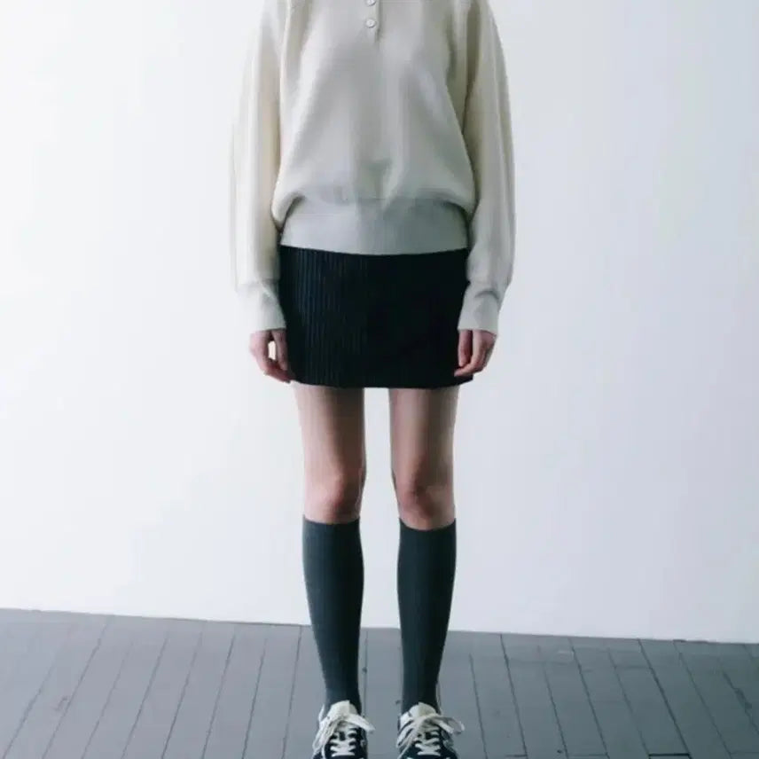 [BUNJANG] No Regret Stripe Mini Skirt / 노리그렛 스트라이프 미니 스커트