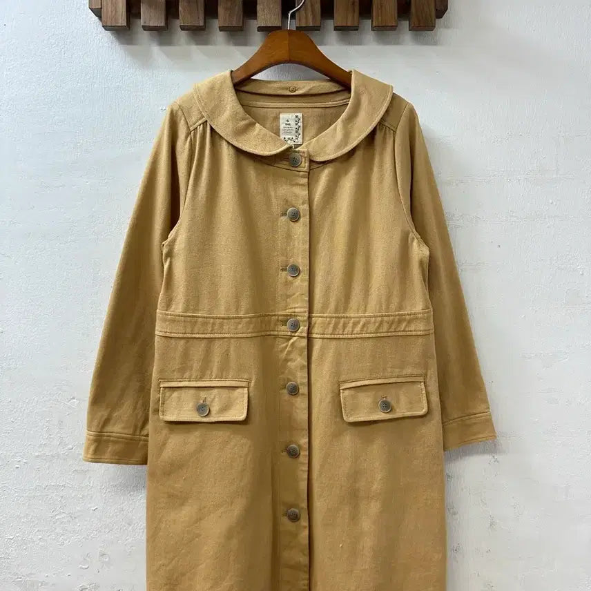 [BUNJANG] SM2 Samansa Mos2 Cotton Round Collar Coat Jacket / 일본빈티지 SM2 사만사모스 코튼 100% 둥근카라 코트 자켓