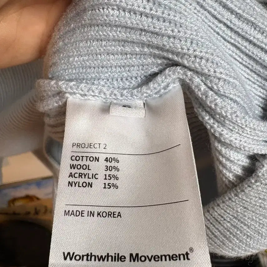 [BUNJANG] [2] Worldwide Movement Cardigan Sky Blue / [2] 월스와일무브먼트 가디건 스카이블루