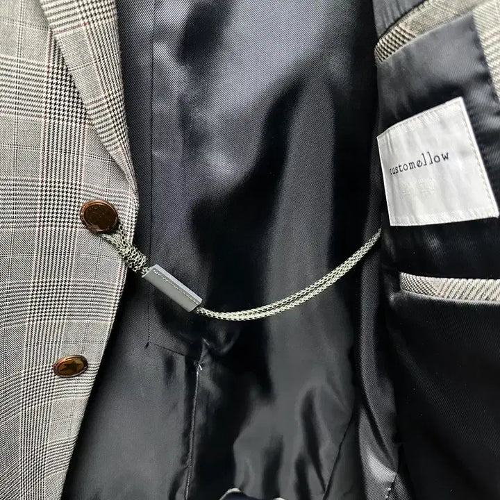 [BUNJANG] Customellow Plaid Men's Jacket / customellow 체크무늬 남성 자켓