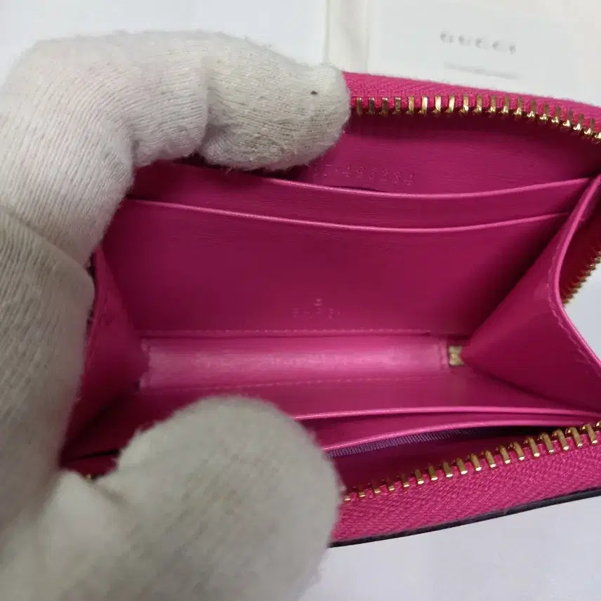 [BUNJANG] Gucci GG Pink Zip Around Card Wallet / S+새상품 구찌GG핑크 지퍼돌이 카드 지갑