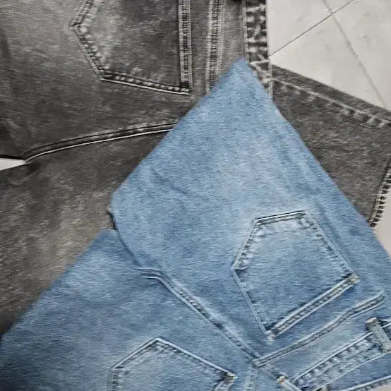 [BUNJANG] Giordano Washed Denim Pants / 지오다노 도톰한 워싱 데님 바지 흑청/블루 71사이스