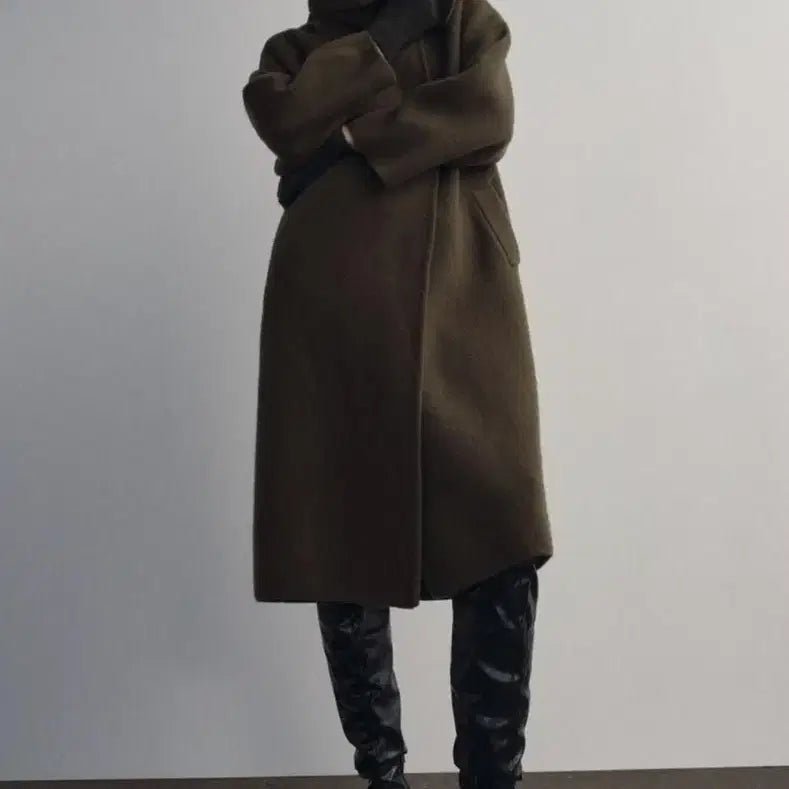 [BUNJANG] Zara 100% Wool Lapel Coat / [70%이상OFF][새상품][S] ZARA 자라 울 100 라펠 코트