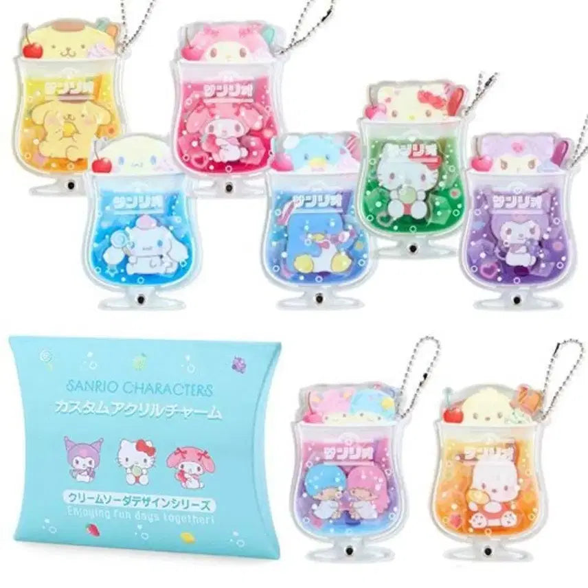 [BUNJANG] Sanrio Cream Soda Hello Kitty Acrylic Charm / 산리오 시크릿 커스텀 아크릴 참 크림소다 키티 메론소다 디자인