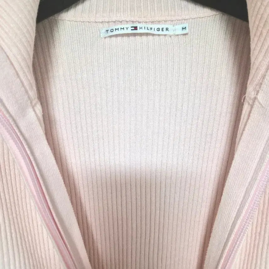 [BUNJANG] Tommy Hilfiger Pink Knit Zip-Up (Size M) / (타미힐피거) 핑크 니트 집업(M사이즈)