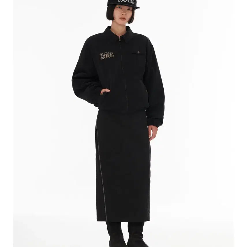 [BUNJANG] Wellbeing Express Quilted Jacket Black S / 웰빙익스프레스 누빔 자켓 블랙 S