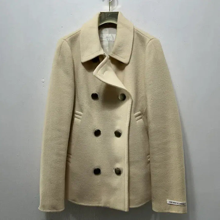 [BUNJANG] SYSTEM Ivory Pea Coat 88 / 시스템 아이보리 피코트 숏코트 88