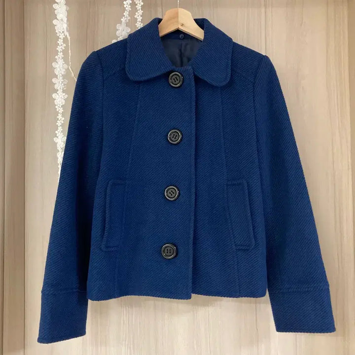 [BUNJANG] [Vintage Japan] Angora Short Coat / 착샷O) [일본 빈티지] 둥근 카라 앙고라 숏 코트