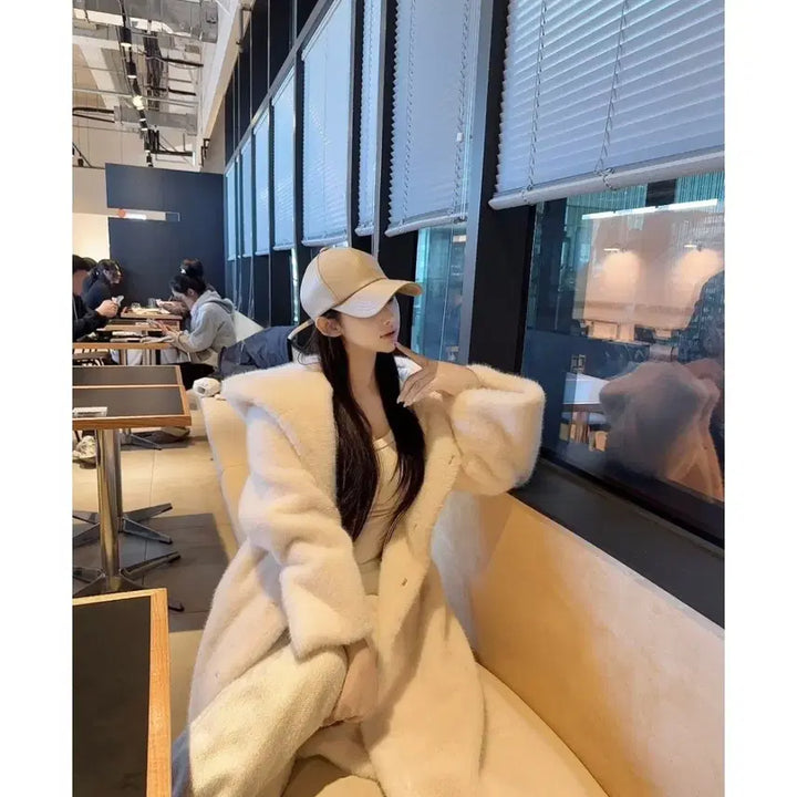 [BUNJANG] Imported String Mousse Coat / [원조/새상품]수입의류 스트링 무스탕 후드 퍼 코트