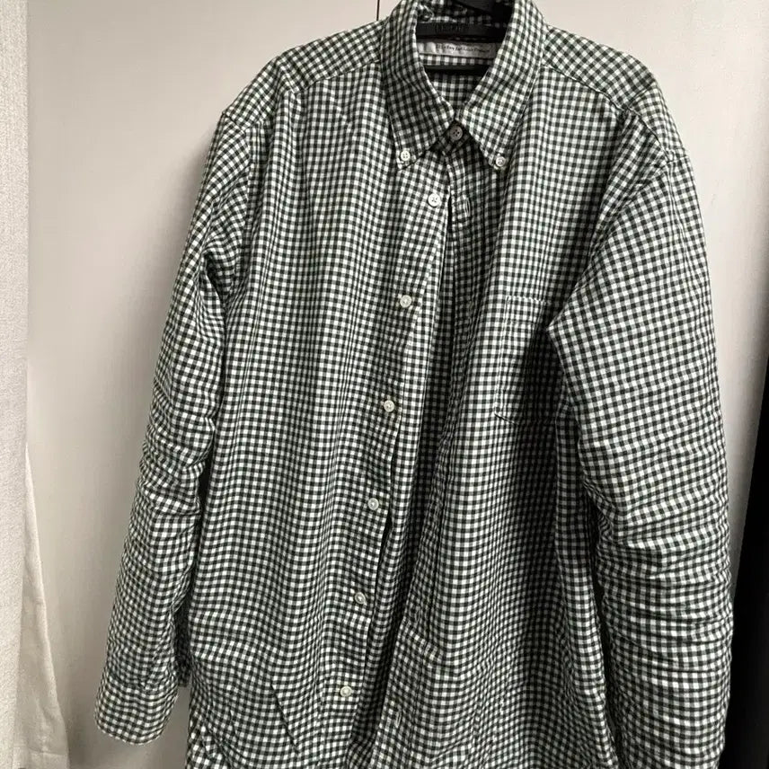 [SOLD OUT] EEL BD 깅엄체크 셔츠 (그린/L사이즈)