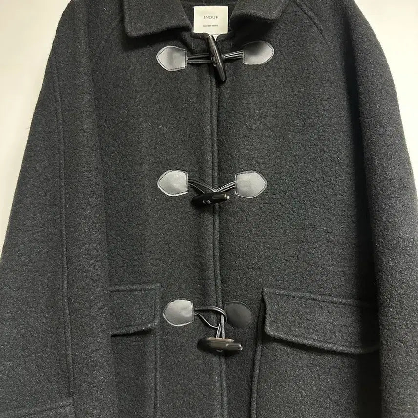 [BUNJANG] INOUF Black Tteokbokki Coat / INOUF 블랙 떡볶이 코트