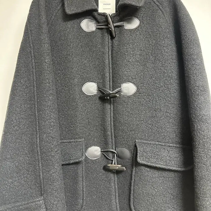 [BUNJANG] INOUF Black Tteokbokki Coat / INOUF 블랙 떡볶이 코트