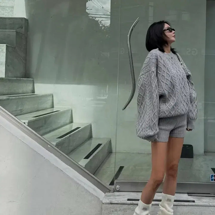 [BUNJANG] Don't Be Late Soft Cable Knit Sweater / 돈비레잇 소프트케이블니트