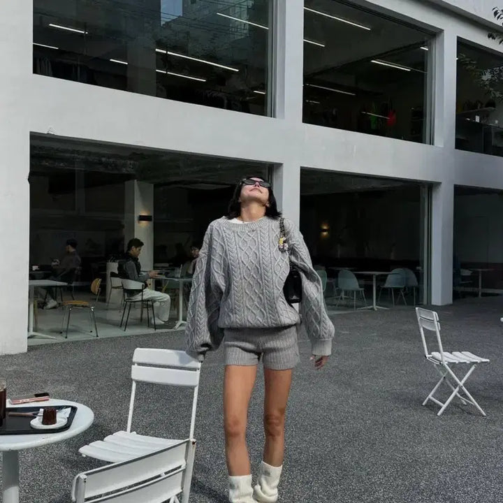 [BUNJANG] Don't Be Late Soft Cable Knit Sweater / 돈비레잇 소프트케이블니트