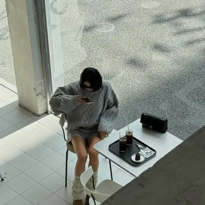 [BUNJANG] Don't Be Late Soft Cable Knit Sweater / 돈비레잇 소프트케이블니트