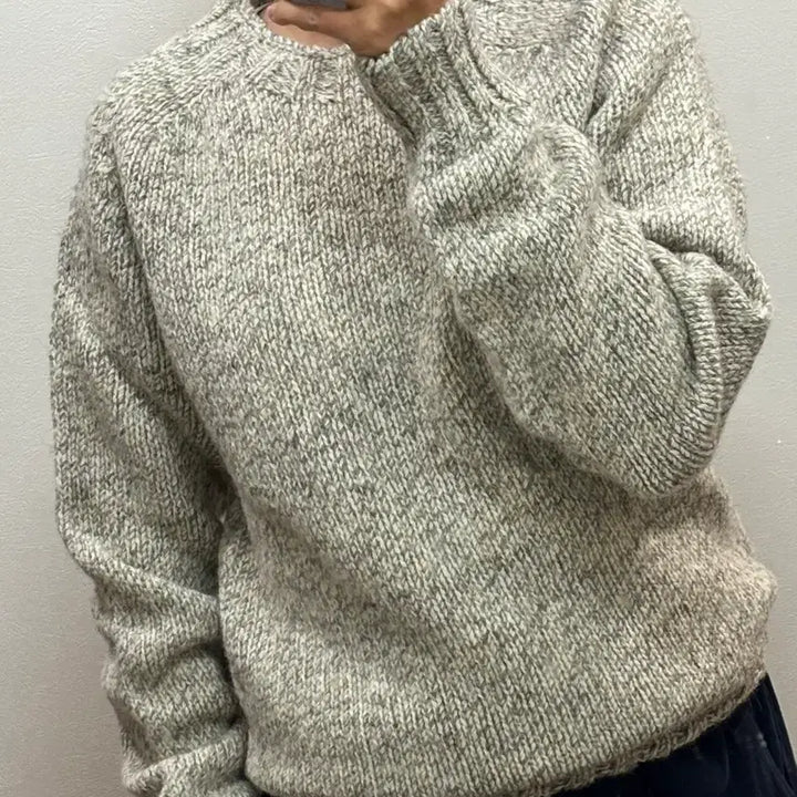 [BUNJANG] Harley of Scotland Chunky Undyed Knit / Harley of Scotland 청키 언다이드(undyed) 니트