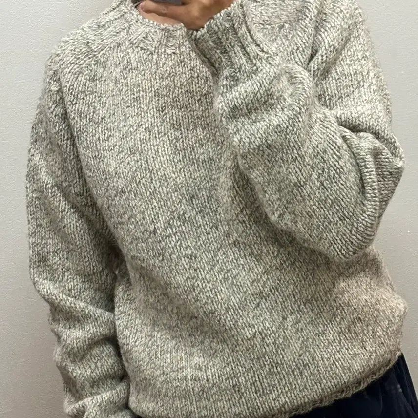[BUNJANG] Harley of Scotland Chunky Undyed Knit / Harley of Scotland 청키 언다이드(undyed) 니트