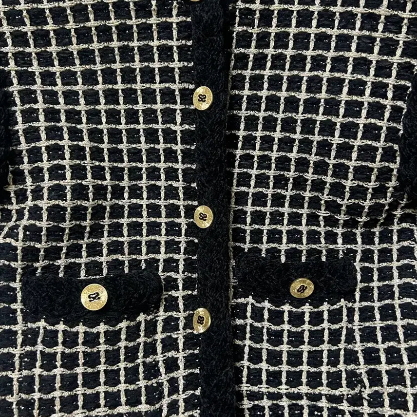 [BUNJANG] Sandro Tweed Braid Cardigan Jacket Size 1 / 산드로 메탈 트위드 브레이드 가디건, 자켓 1사이즈 멀티플 (사진O)