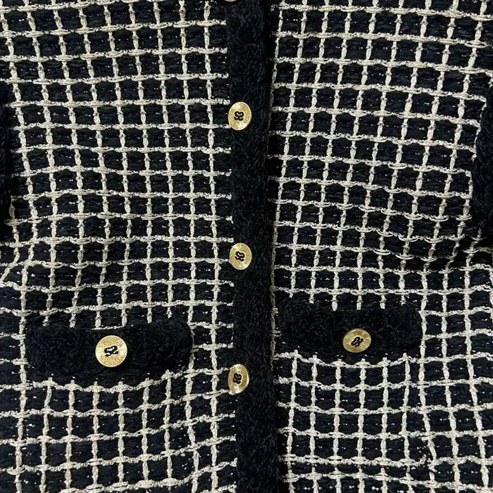 [BUNJANG] Sandro Tweed Braid Cardigan Jacket Size 1 / 산드로 메탈 트위드 브레이드 가디건, 자켓 1사이즈 멀티플 (사진O)