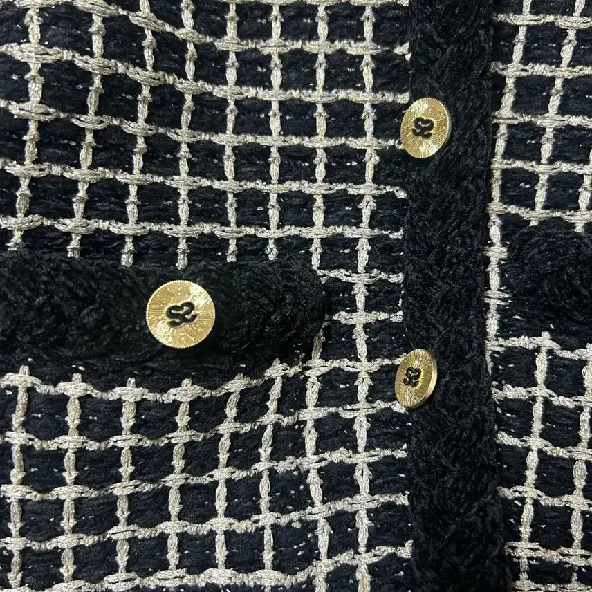 [BUNJANG] Sandro Tweed Braid Cardigan Jacket Size 1 / 산드로 메탈 트위드 브레이드 가디건, 자켓 1사이즈 멀티플 (사진O)
