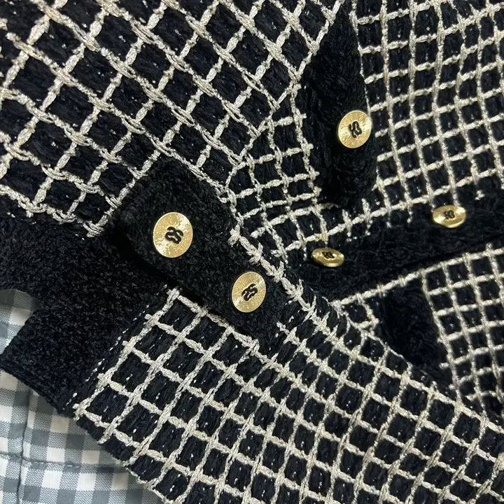 [BUNJANG] Sandro Tweed Braid Cardigan Jacket Size 1 / 산드로 메탈 트위드 브레이드 가디건, 자켓 1사이즈 멀티플 (사진O)