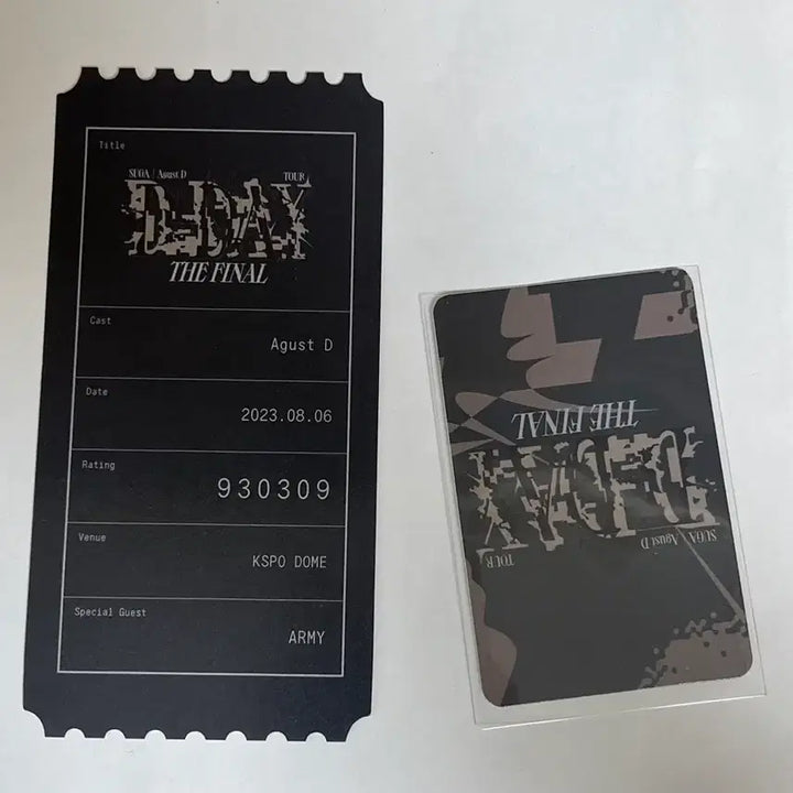 [BUNJANG] BTS Suga D-Day Final Concert Bundle Set / 슈가 디데이 파이널 콘서트 티켓+포카 일괄판매