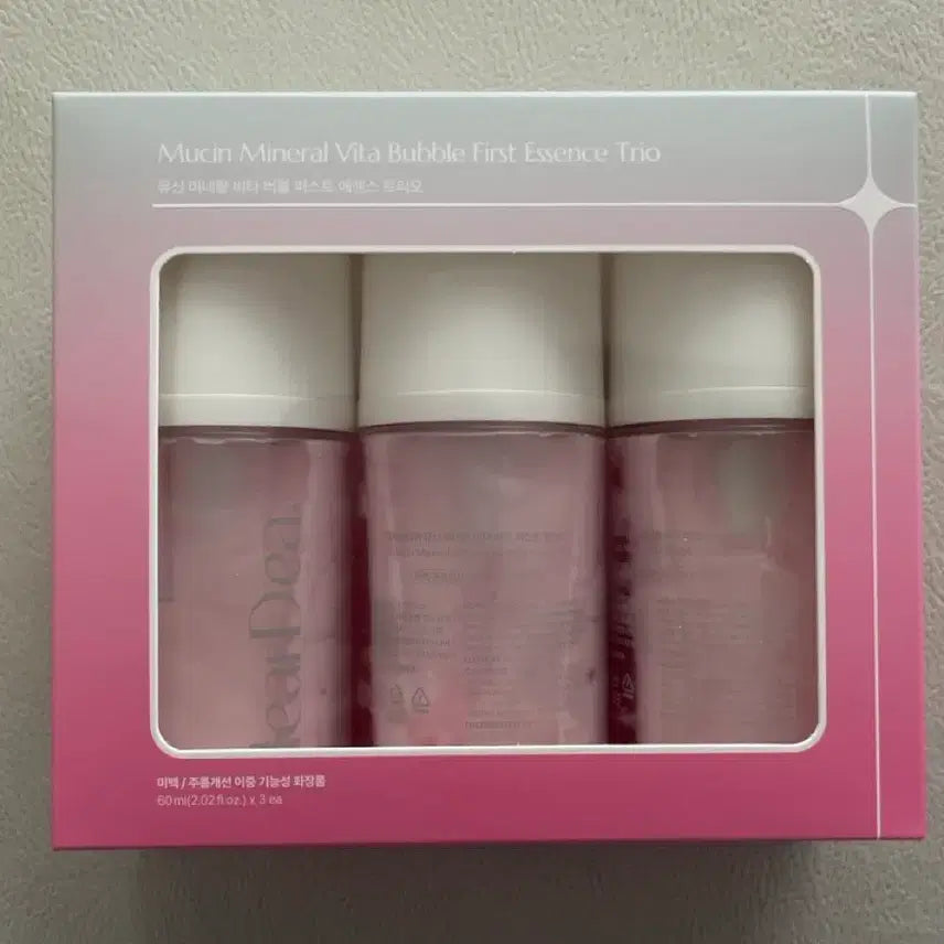 [BUNJANG] Clear Dear Mucin Mineral Vita Bubble First Essence Trio / 클리어디어 뮤신 미네랄 비타 버블 퍼스트 에센스 트리오
