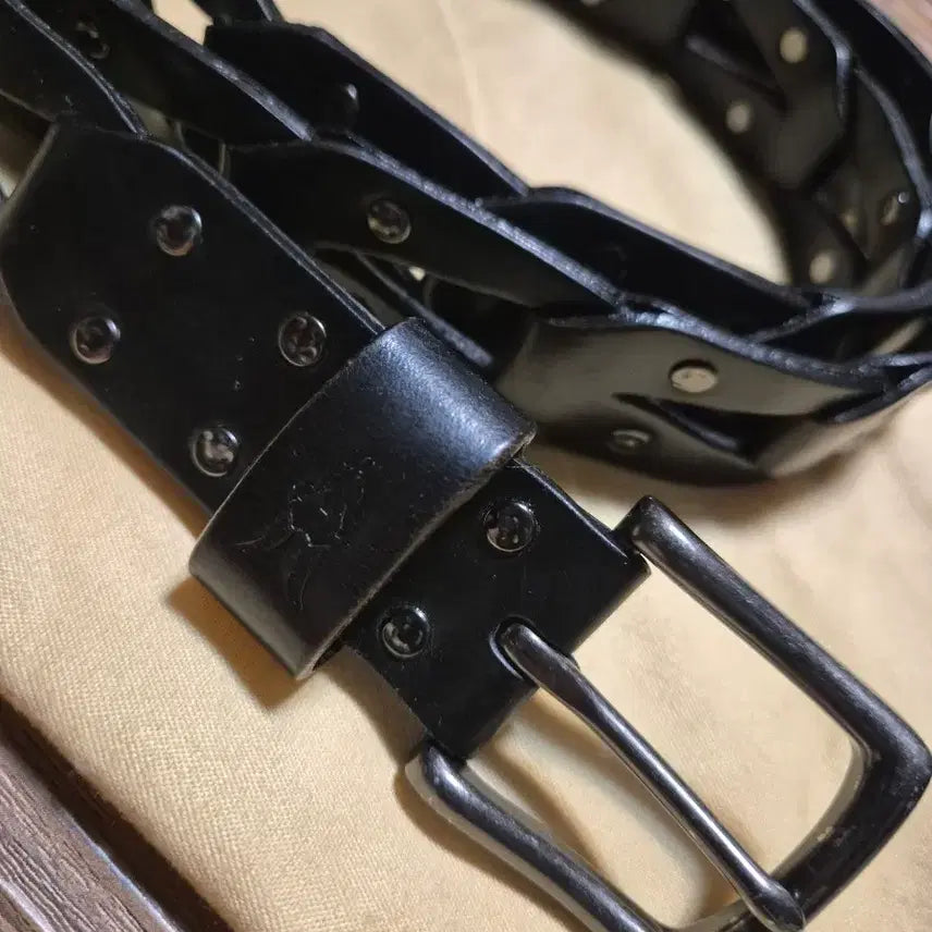 [BUNJANG] Allsaints Leather Weaving Belt / (28~32) 올세인츠 가죽 위빙벨트