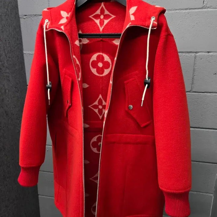 [BUNJANG] Louis Vuitton Monogram Reversible Hooded Coat / [ 백화점판 ] 루이비통 LV 모노그램 리버서블 후드 코트 36