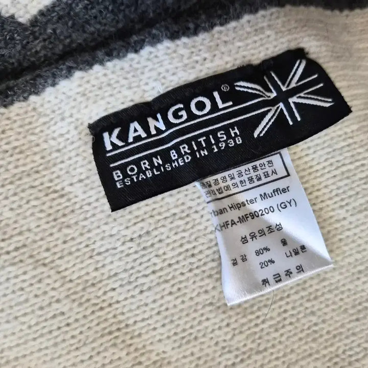 [BUNJANG] Kangol Urban Hipster Muffler (Gray/Ivory) / 캉골 어반 힙스터 머플러그레이.아이보리