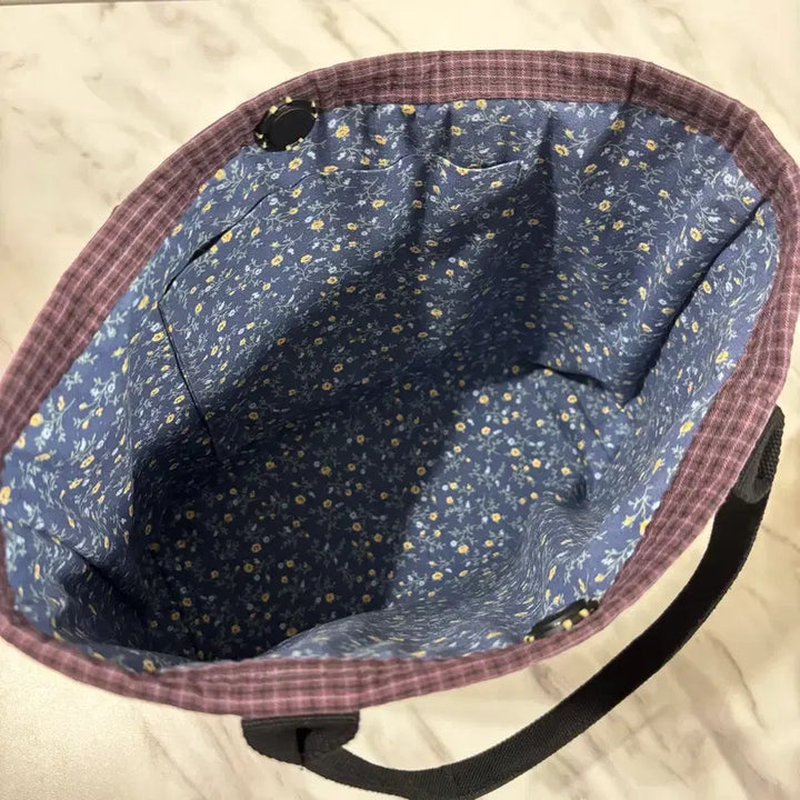 [BUNJANG] Quilted Check Patchwork Tote Bag / 퀼트 완제품 체크 패치워크 토트백