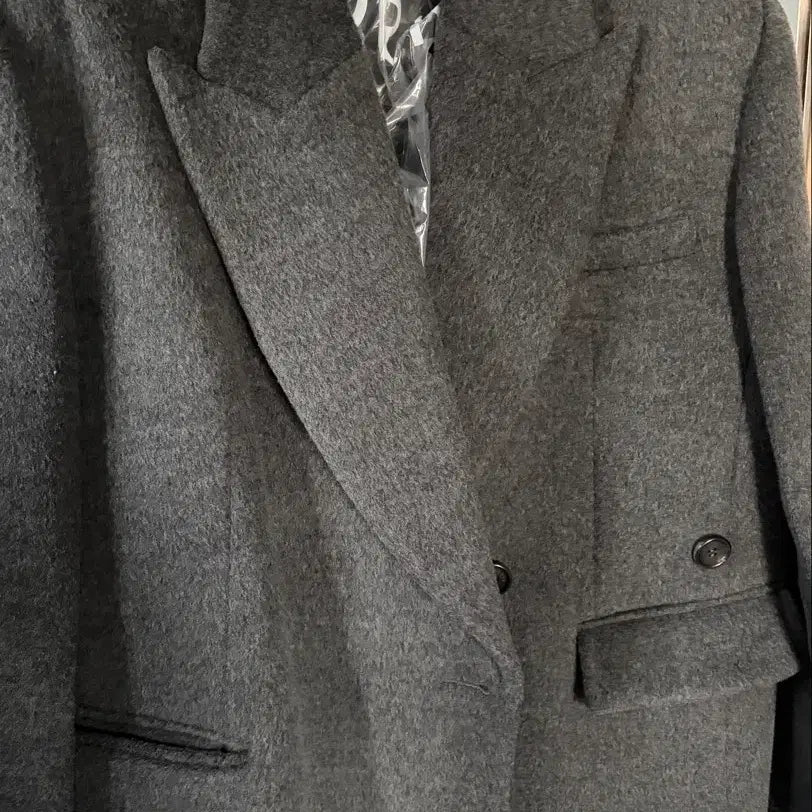 [BUNJANG] Elborn Cashmere Half Jacket Charcoal / 엘보른 캐시미어 하프자켓 차콜