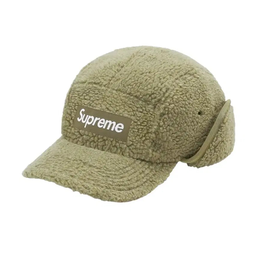 [BUNJANG] Supreme Deep Pile Earflap Camp Cap Olive / 슈프림 딥 파일 이어플랩 캠프캡 올리브컬러