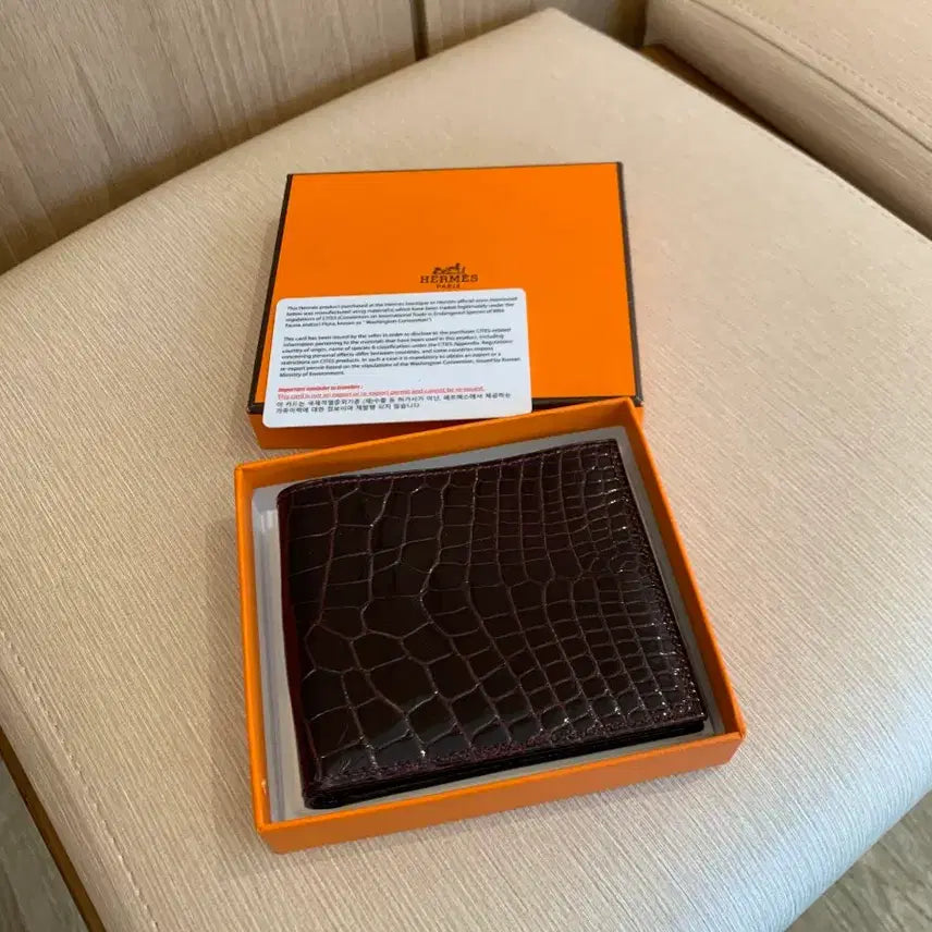 [BUNJANG] Hermes MC2 Copernic Alligator Wallet / S급)에르메스 와니 크로커 악어 반지갑