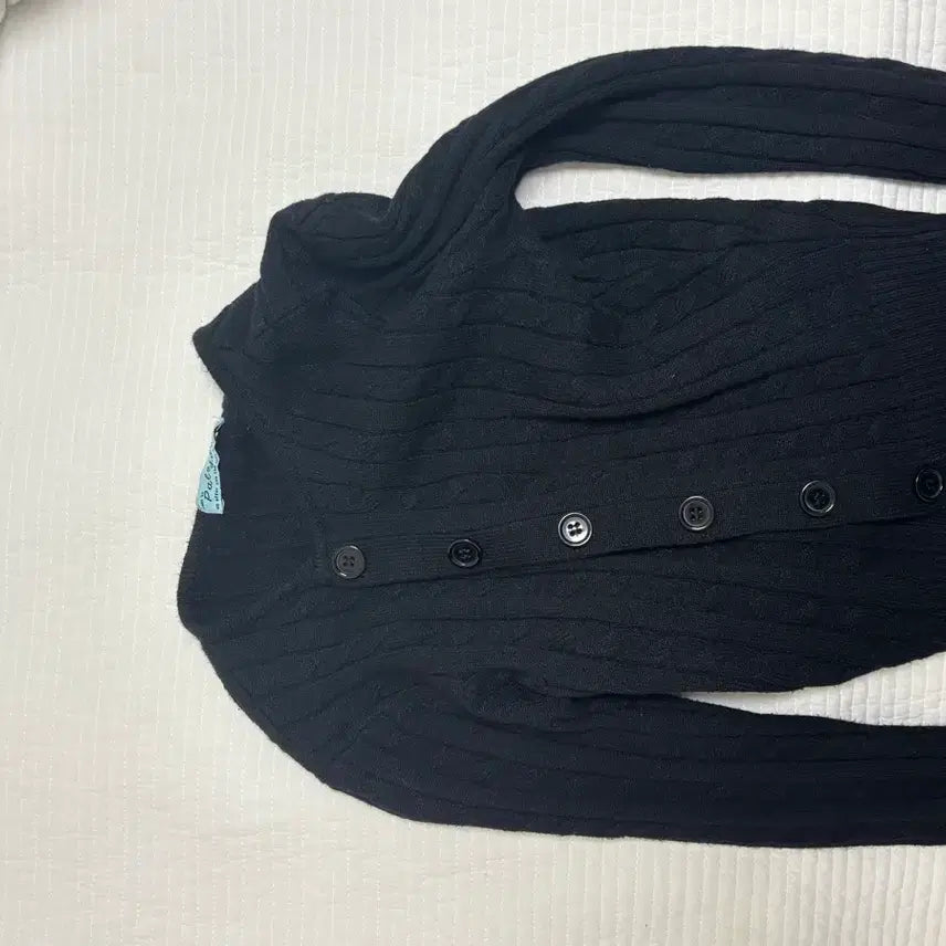 [BUNJANG] PALE JADE Black Cable Cardigan / 페일제이드 블랙 케이블 가디건