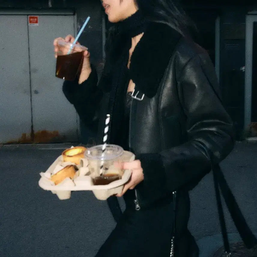 [BUNJANG] Helene Paris FITTED Suede Mustang Black / 새상품) 헬레네파리스 피티드 스웨이드 무스탕 블랙