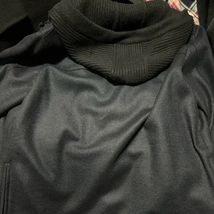 [BUNJANG] Solid Homme Wool Short Coat / 솔리드 옴므 집업 후드 울 숏 코트 48 진네이비