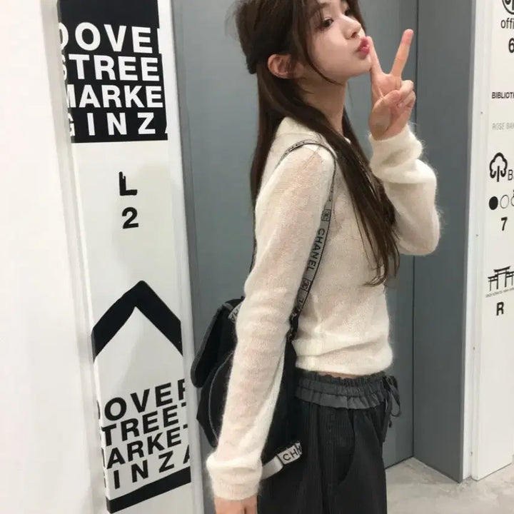 [BUNJANG] Generic Mohair Blend Knit Sweater / 모헤어30 울30 모헤어 니트