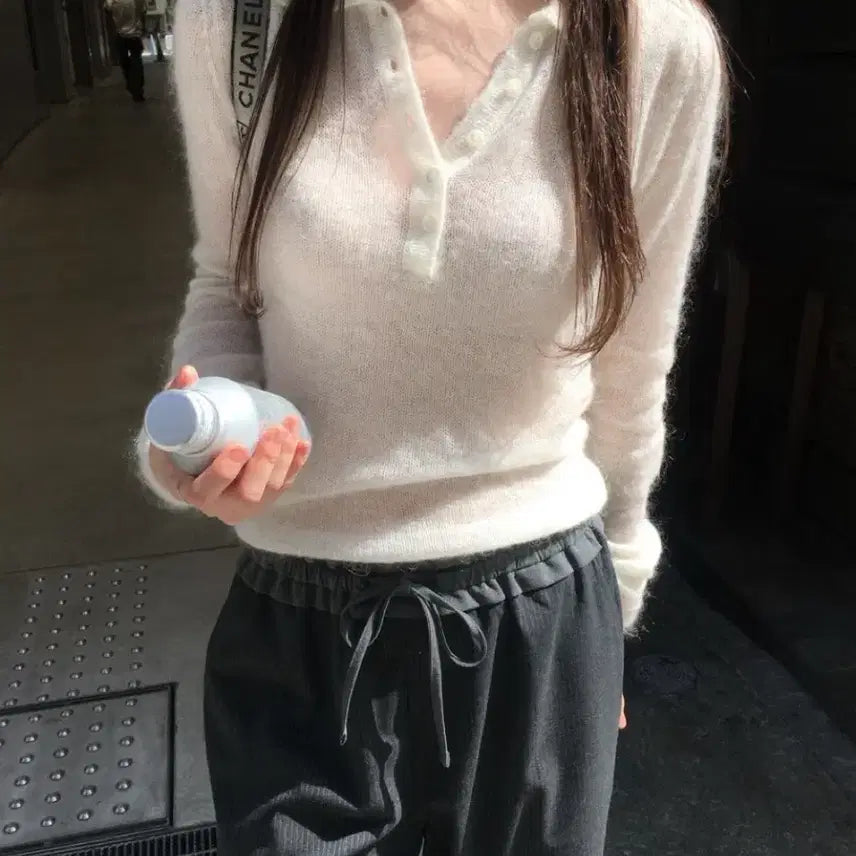 [BUNJANG] Generic Mohair Blend Knit Sweater / 모헤어30 울30 모헤어 니트