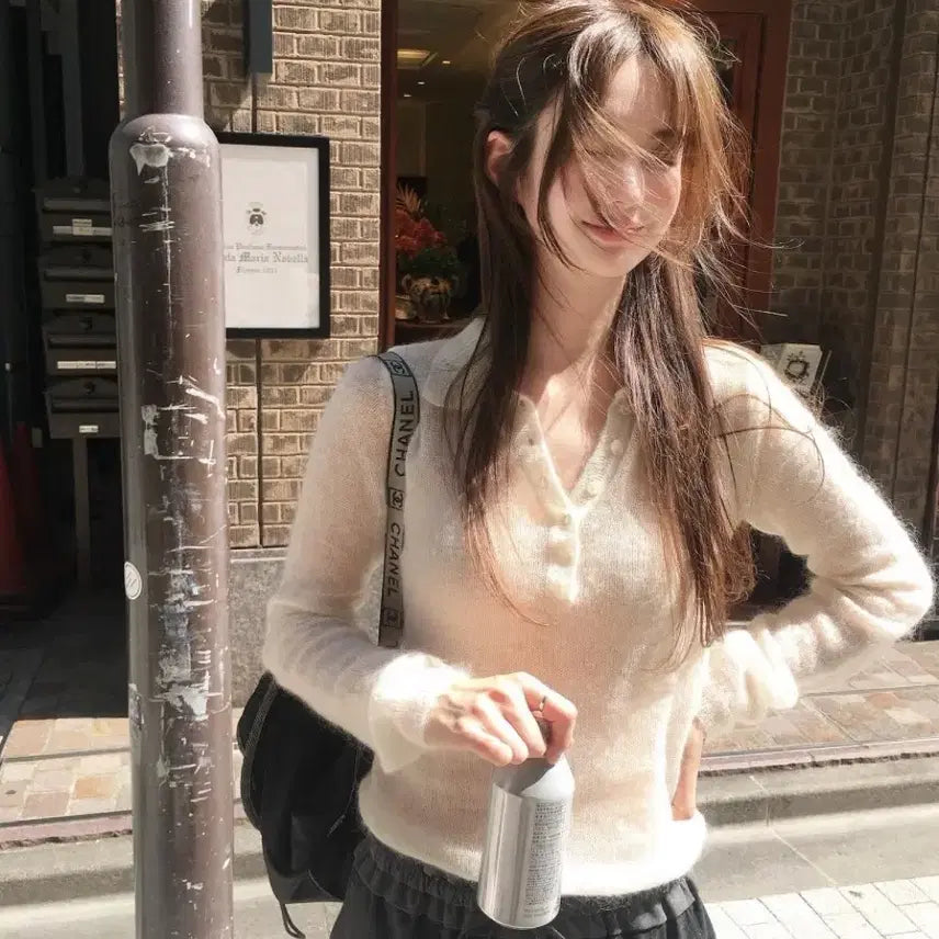 [BUNJANG] Generic Mohair Blend Knit Sweater / 모헤어30 울30 모헤어 니트