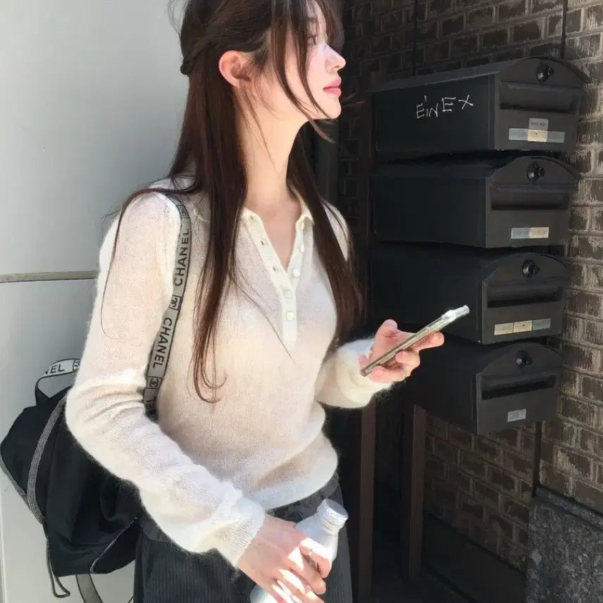 [BUNJANG] Generic Mohair Blend Knit Sweater / 모헤어30 울30 모헤어 니트