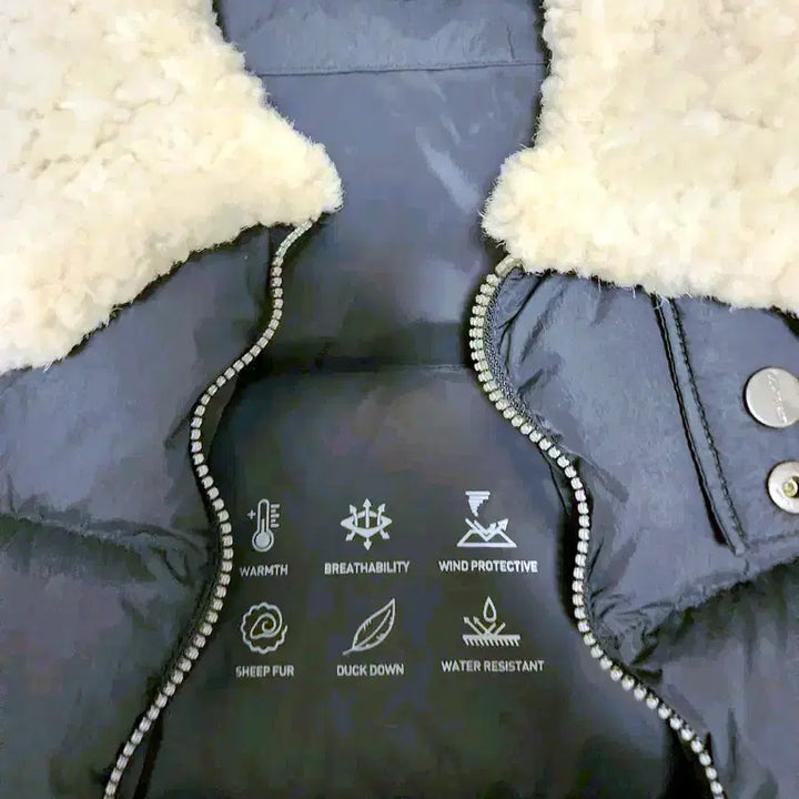 [BUNJANG] Covernat Faux Fur Collar Short Puffer Jacket 105 / 커버낫 양털카라 숏패딩 105