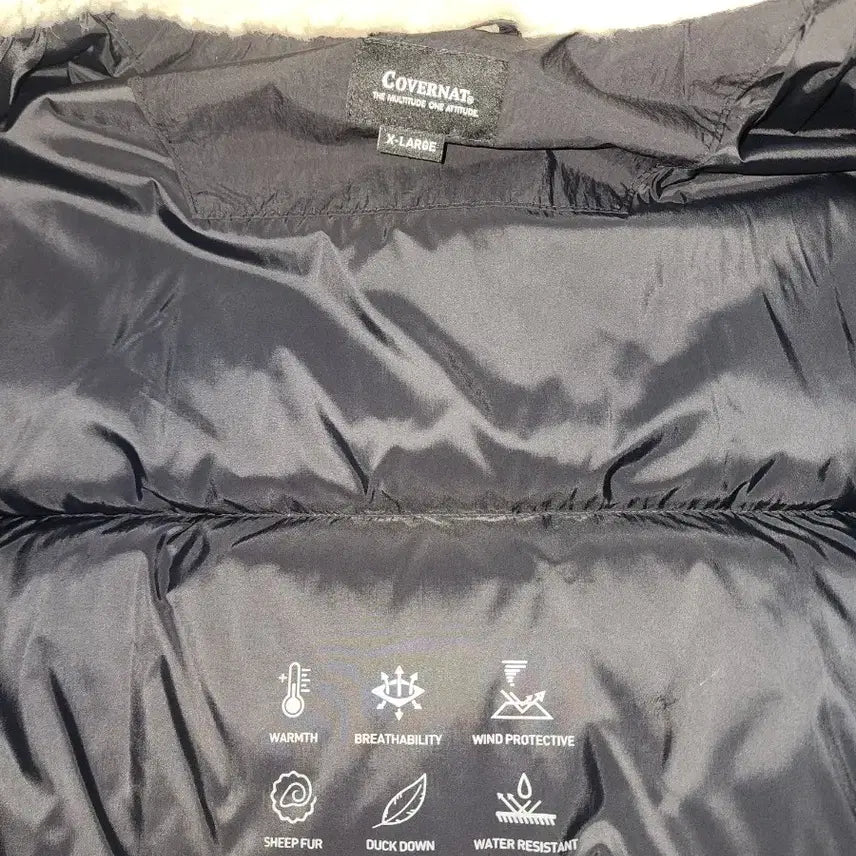 [BUNJANG] Covernat Faux Fur Collar Short Puffer Jacket 105 / 커버낫 양털카라 숏패딩 105