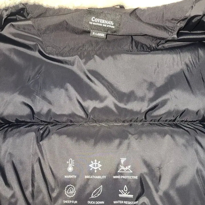 [BUNJANG] Covernat Faux Fur Collar Short Puffer Jacket 105 / 커버낫 양털카라 숏패딩 105