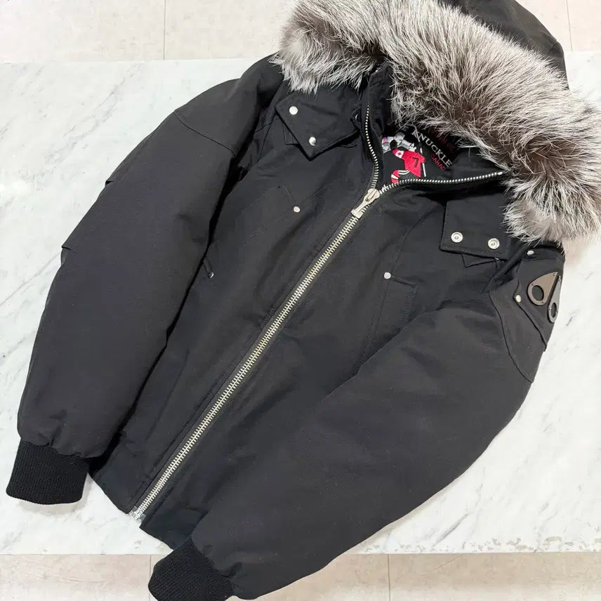 [BUNJANG] Moose Knuckles Ballistic Silver Fur Jacket / [정품 S] 무스너클 발리스틱 실버퍼
