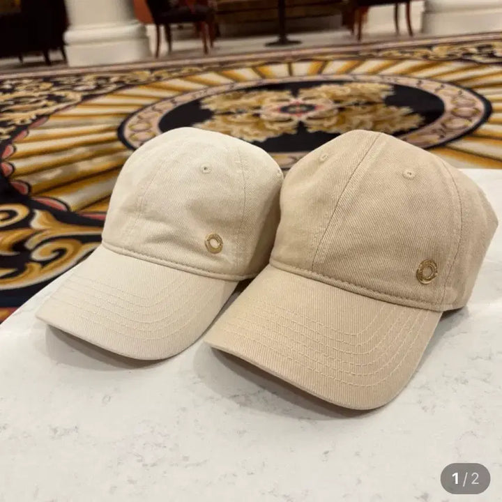 [BUNJANG] Silvering Cotton Ball Cap Ivory / 실버링 코튼 볼캡 아이보리