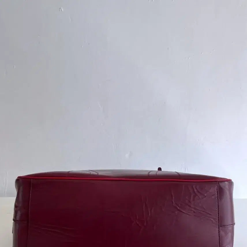[BUNJANG] Prada Vintage Leather Bowling Shoulder Bag Burgundy / 프라다 빈티지 레더 볼링 숄더백 버건디