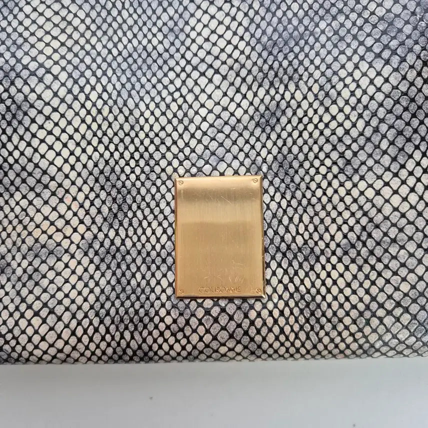 [BUNJANG] Couronne Python Pattern Clutch Bag / 쿠론 파이톤 패턴 클러치백