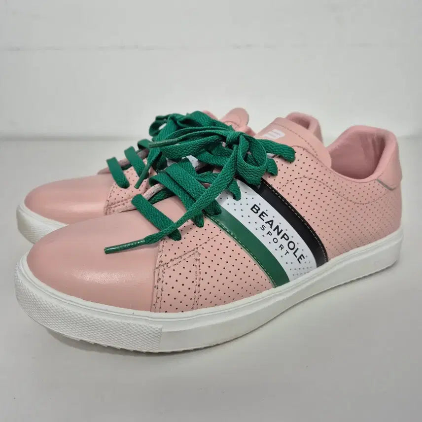 [BUNJANG] Blank Pink Stripe Sneakers / [240]빈폴스포츠 핑크 스트라이프 스니커즈