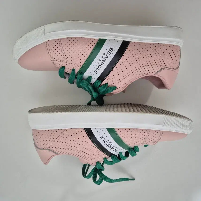 [BUNJANG] Blank Pink Stripe Sneakers / [240]빈폴스포츠 핑크 스트라이프 스니커즈